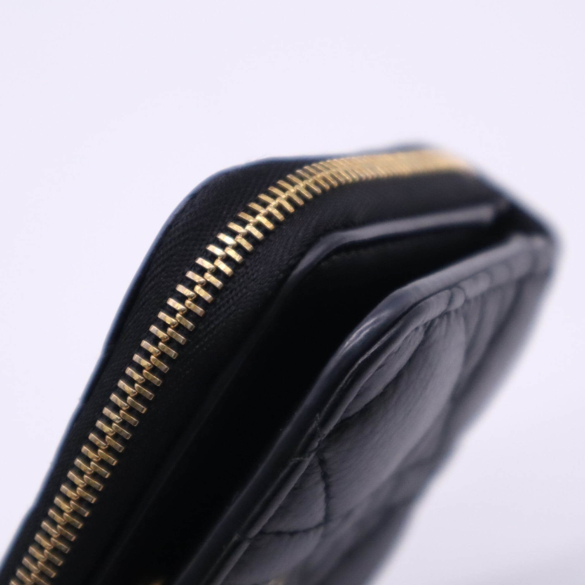 Christian Dior Black Leather Wallet (Tri-Fold) (Pre-Owned)