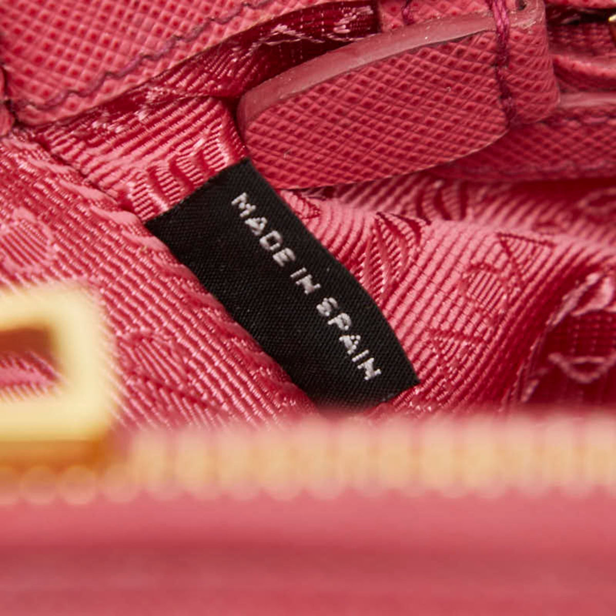 Prada Pink Saffiano Triangle Leather Handbag Shoulder Bag (Pre-Owned)