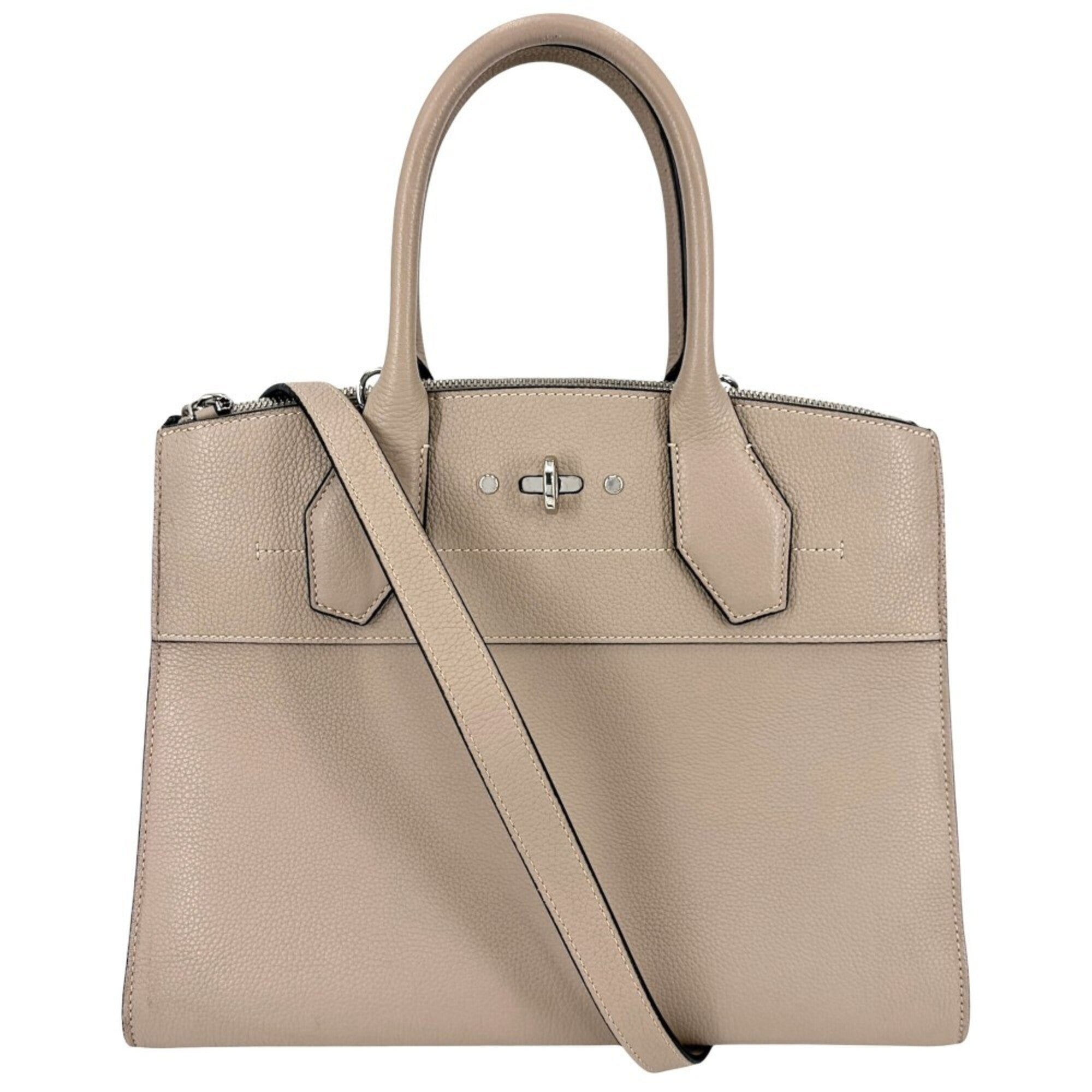 Louis Vuitton Beige Galle Leather Handbag Shoulder Bag (Pre-Owned)