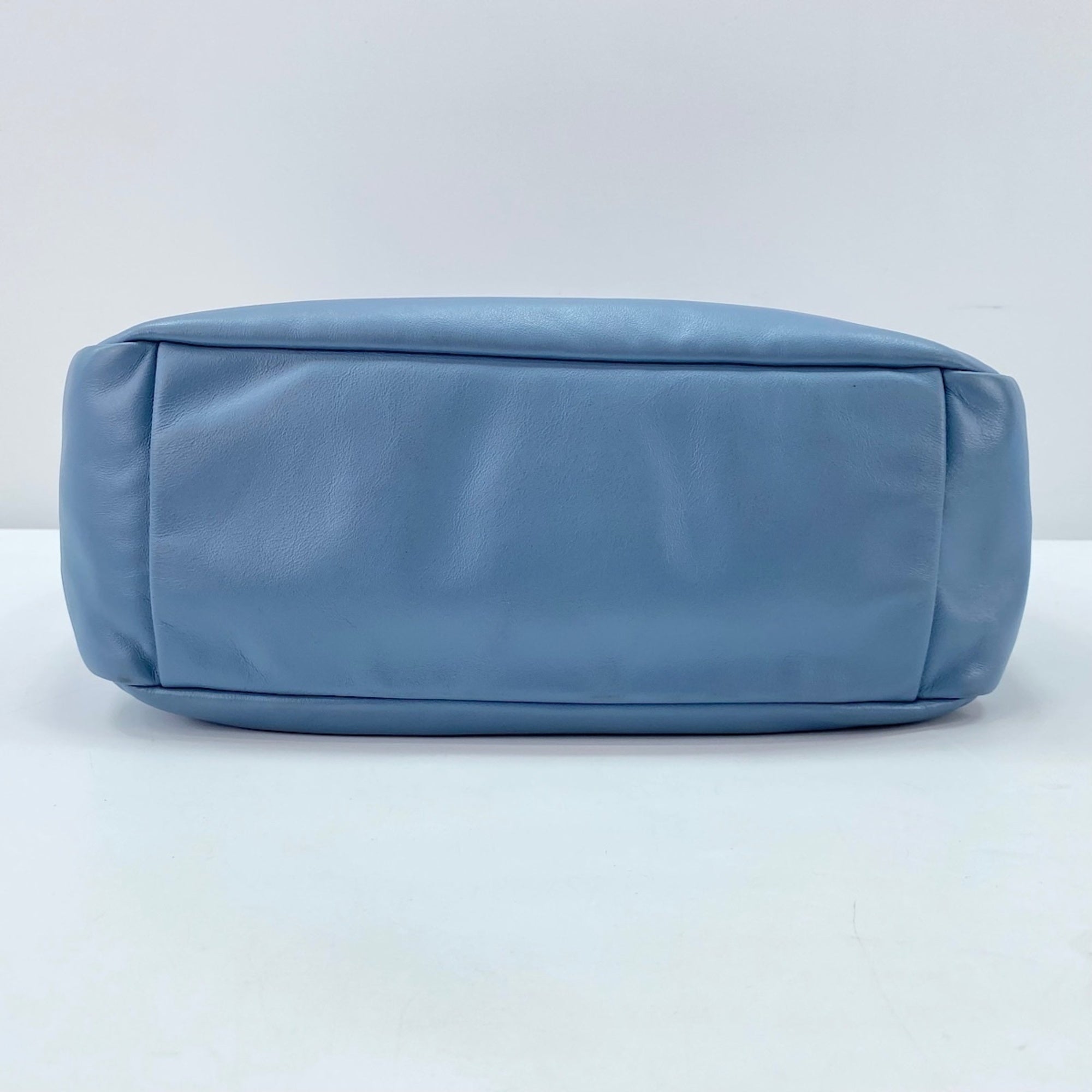 Prada Blue Leather Shoulder Bag (Pre-Owned)
