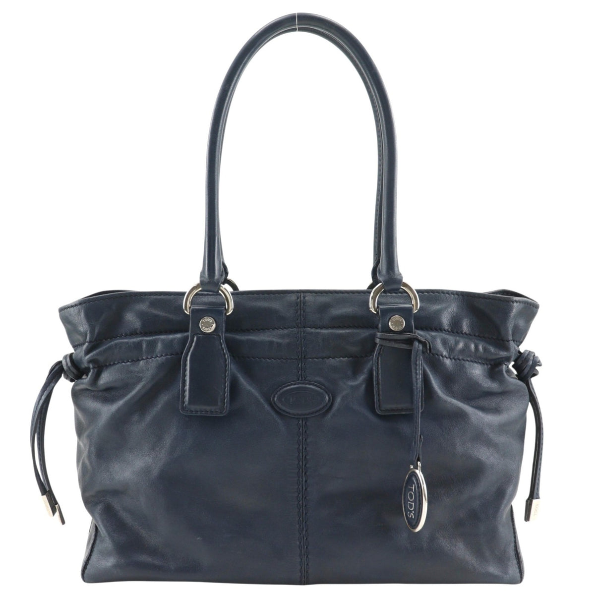 Tod's Navy Leather Tote Bag (Pre-Owned)