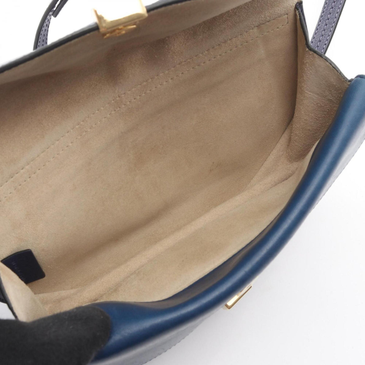 Chloé Blue Navy Leather Handbag Shoulder Bag (Pre-Owned)