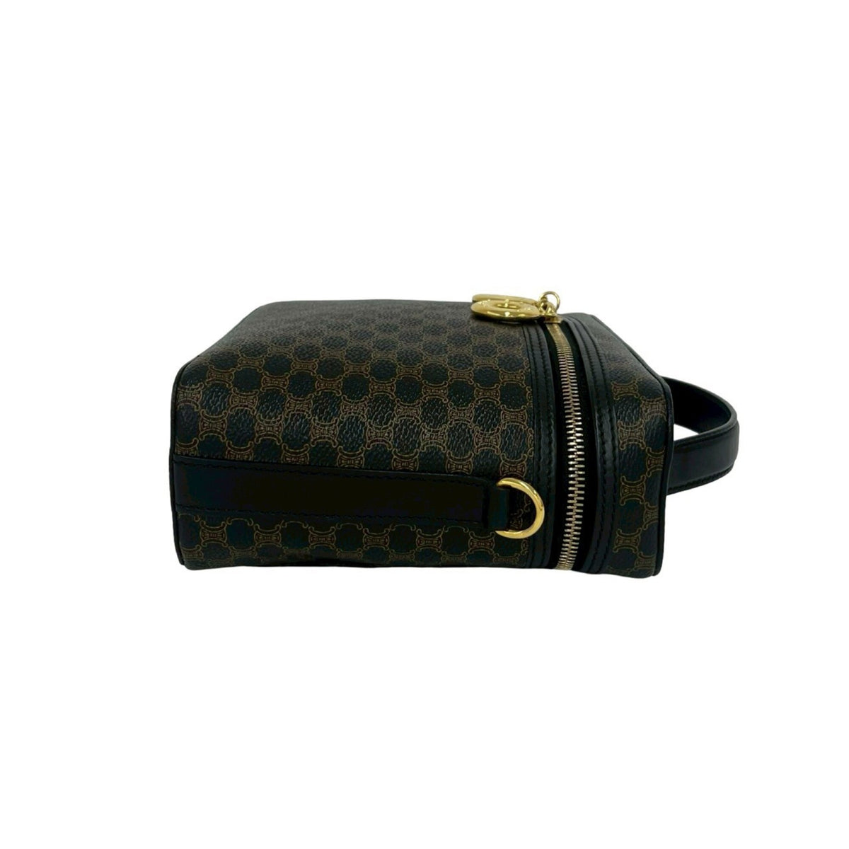 Celine Black Brown Leather Pvc Handbag Shoulder Bag (Pre-Owned)