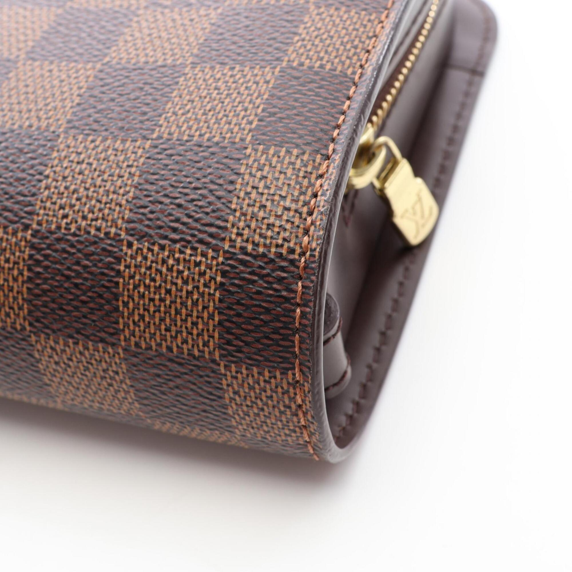 Louis Vuitton Brown Coated Canvas Clutch Bag Handbag (Pre-Owned)