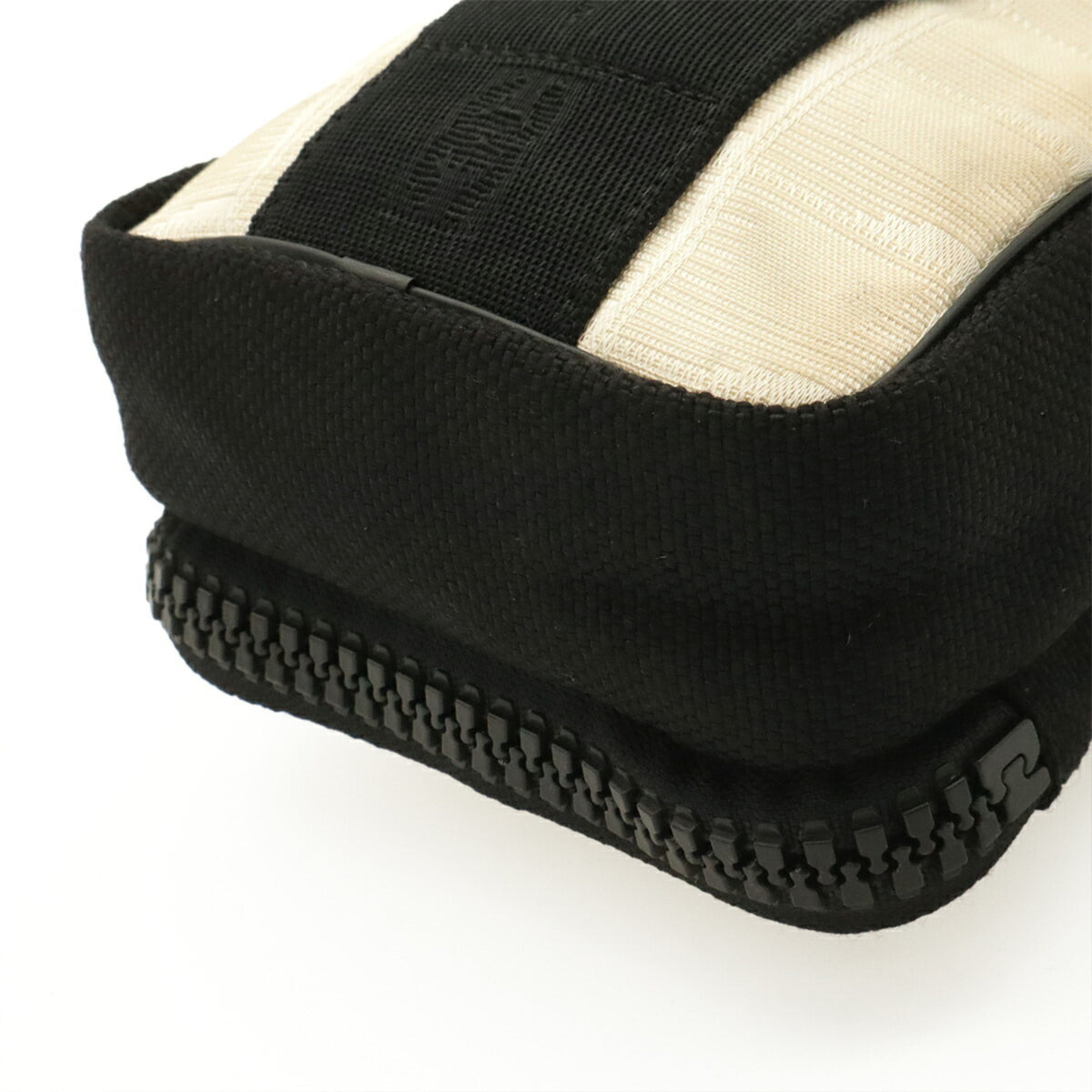 Chanel Black Ivory Nylon Jacquard Fanny Pack Shoulder Bag (Pre-Owned)