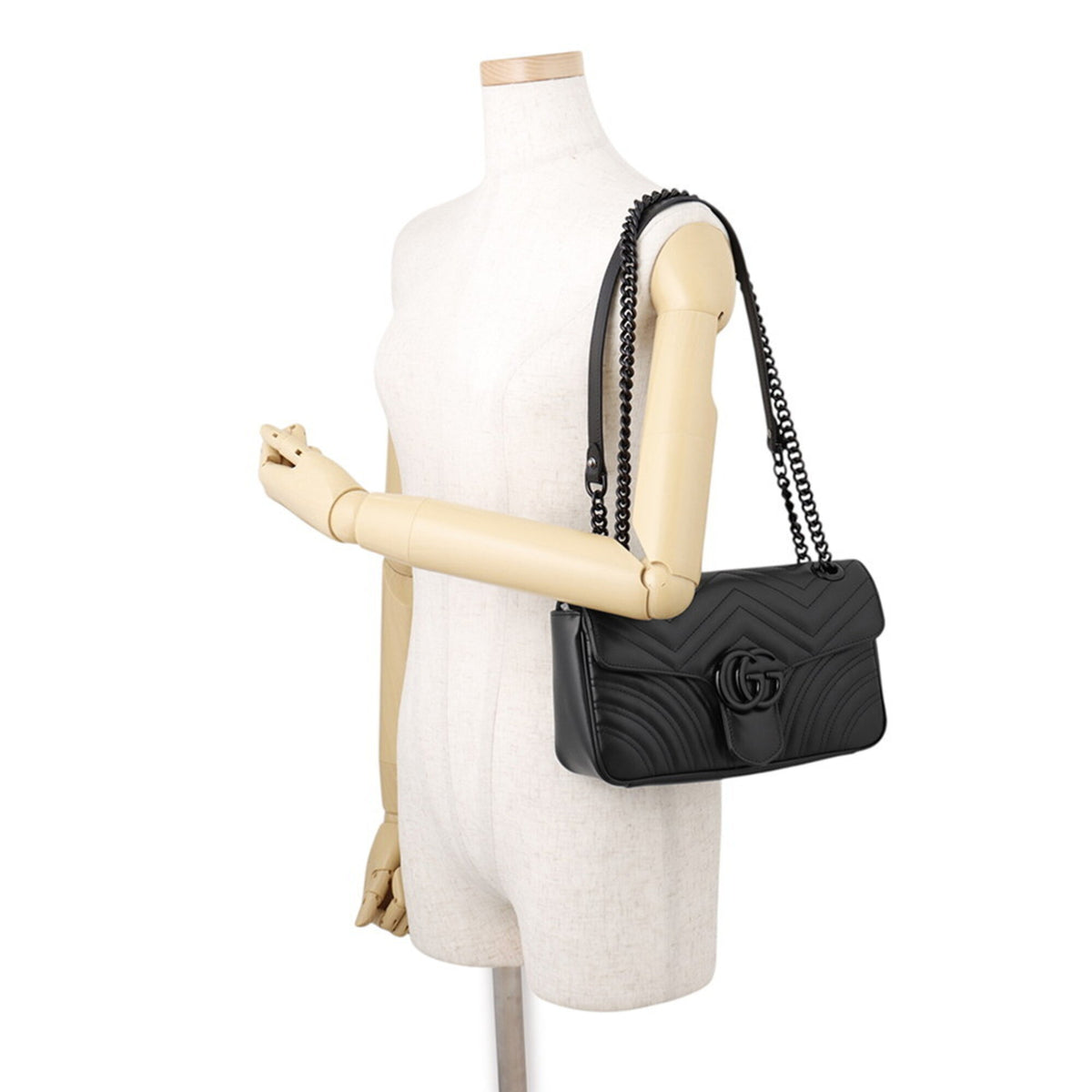 Gucci Black Leather Handbag Shoulder Bag (Pre-Owned)