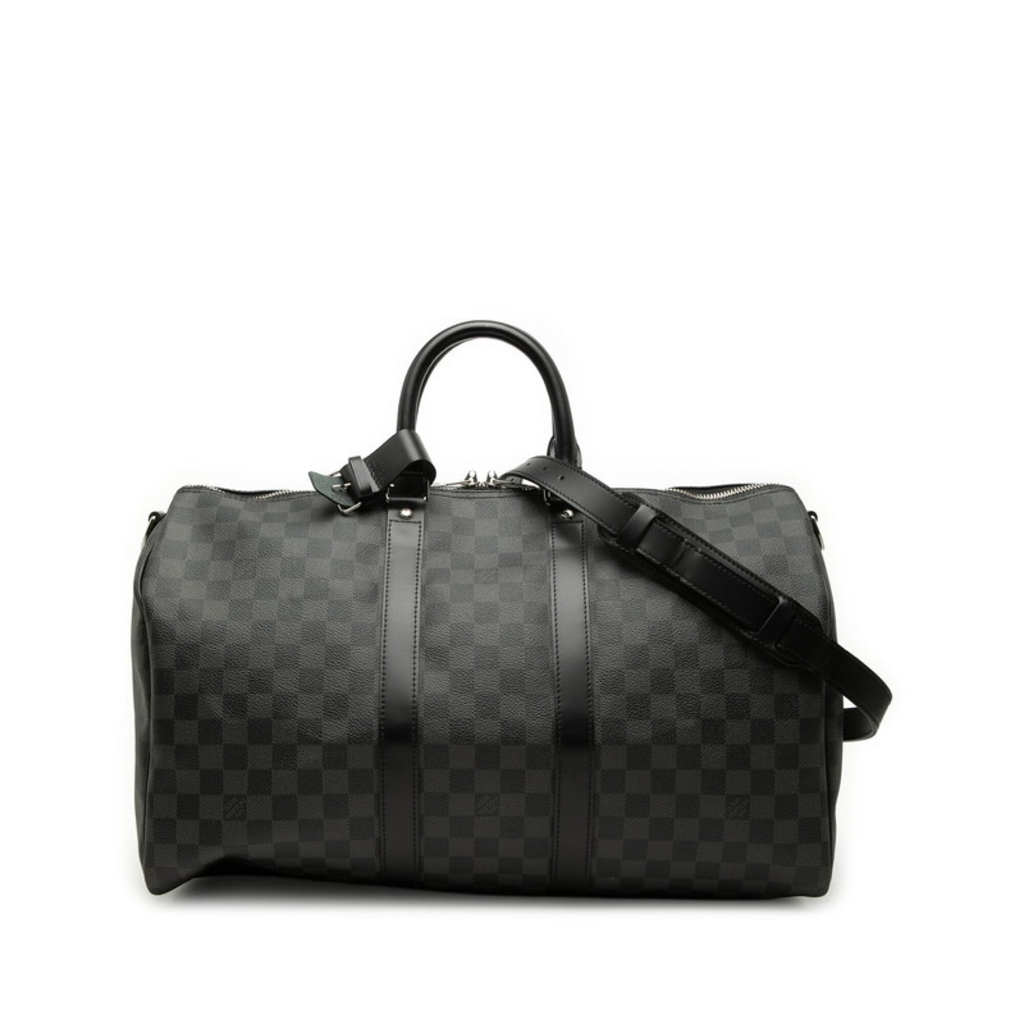Louis Vuitton Damier Graphite Black Pvc Leather Boston Bag Handbag (Pre-Owned)