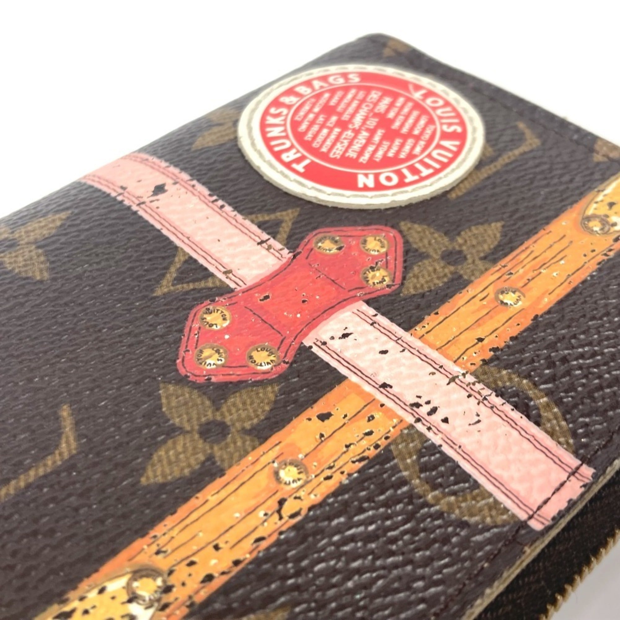Louis Vuitton Monogram Brown Pink Monogram Coin Purse/Coin Case (Pre-Owned)