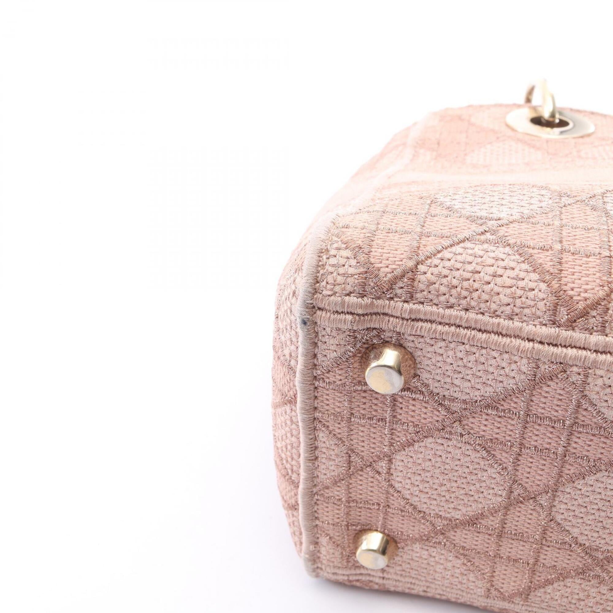 Christian Dior Pink Canvas Handbag (Pre-Owned)