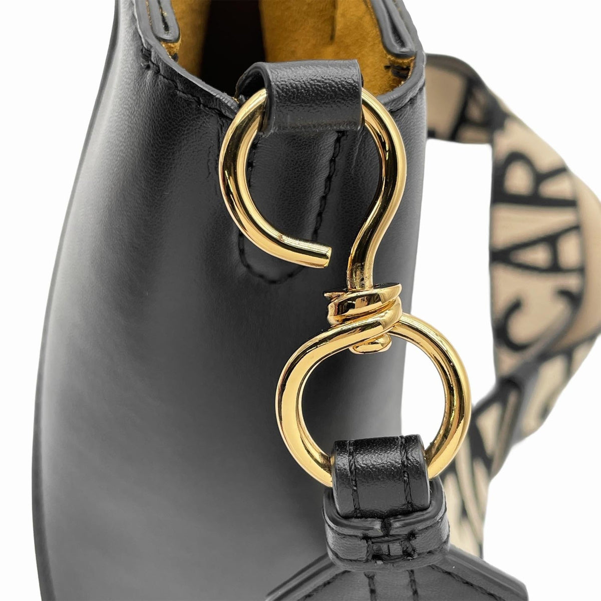 Stella Mccartney Black Faux Leather Shoulder Bag (Pre-Owned)