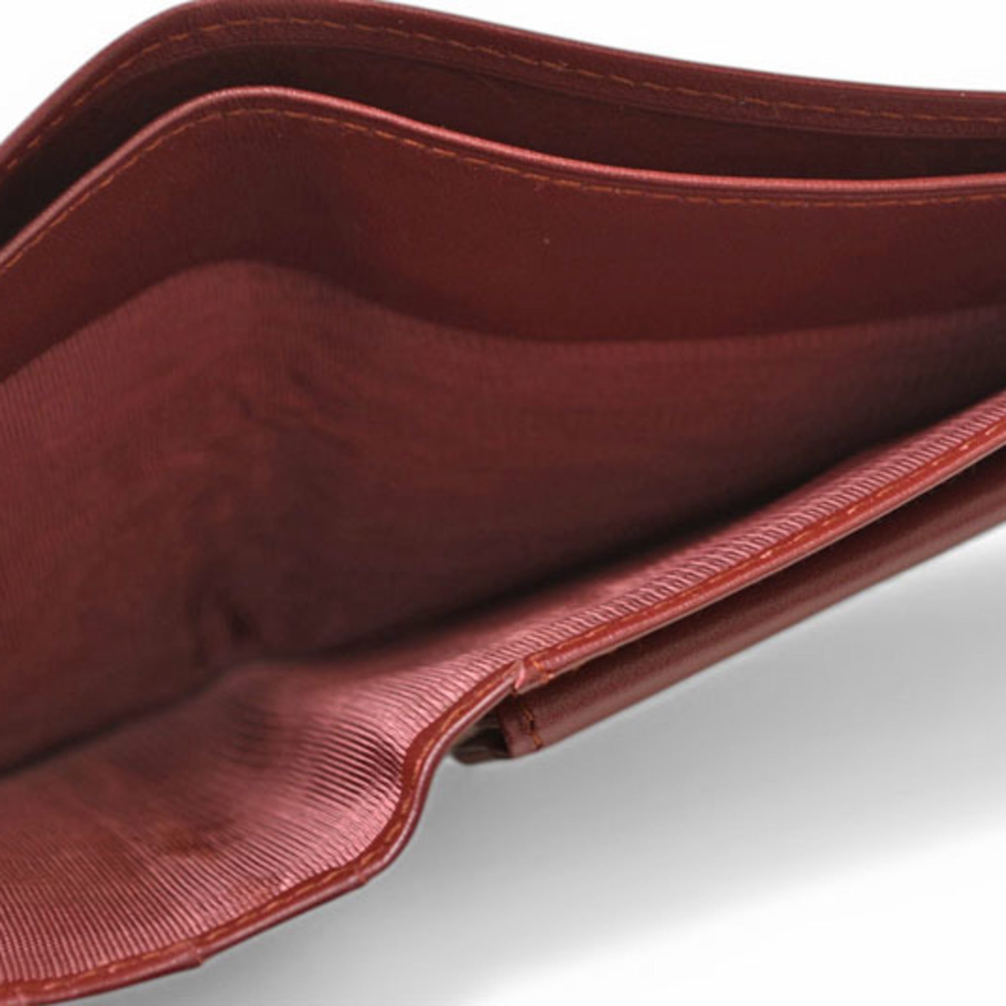 Cartier Bordeaux Leather Wallet (Bi-Fold) (Pre-Owned)