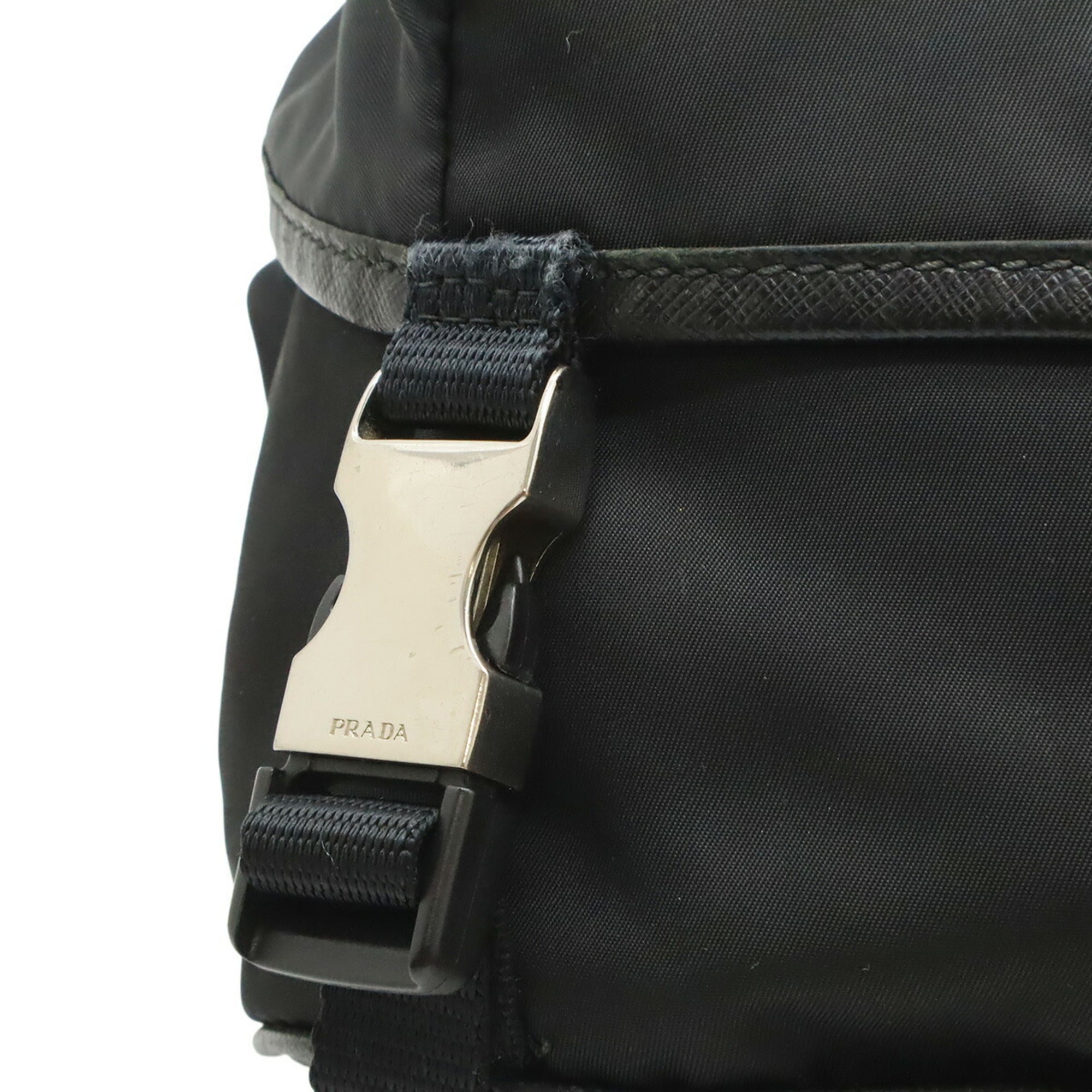 Prada Black Nylon Leather Sling Bag (Pre-Owned)