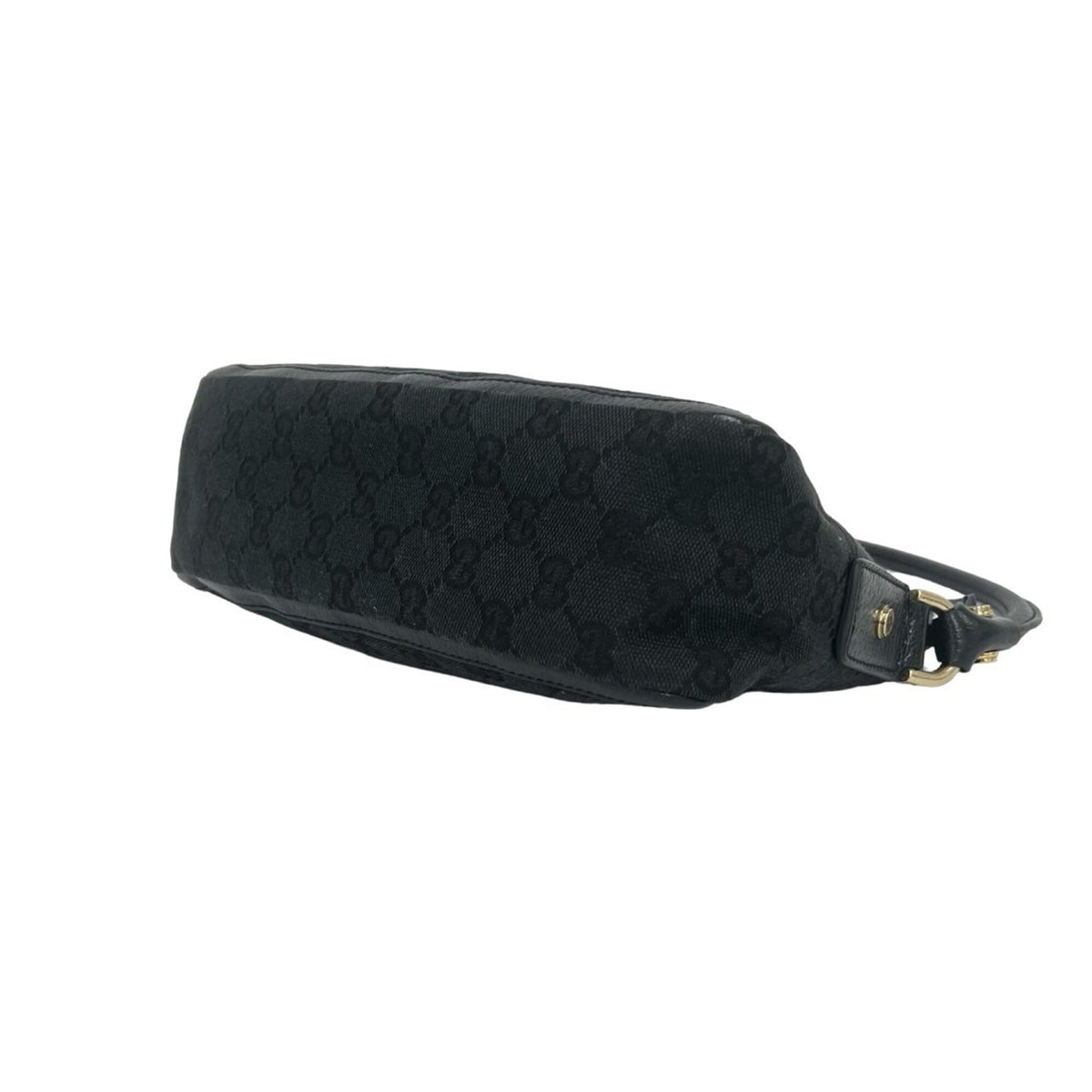 Gucci Black Canvas Leather Handbag Shoulder Bag (Pre-Owned)