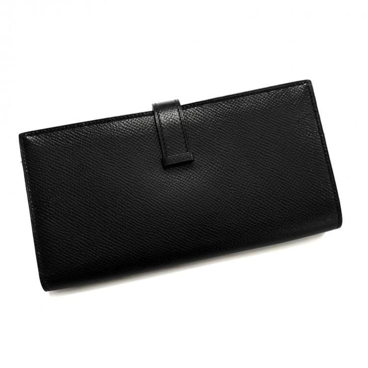 Hermes Black Epsom Leather Long Wallet (Bi-Fold) (Pre-Owned)