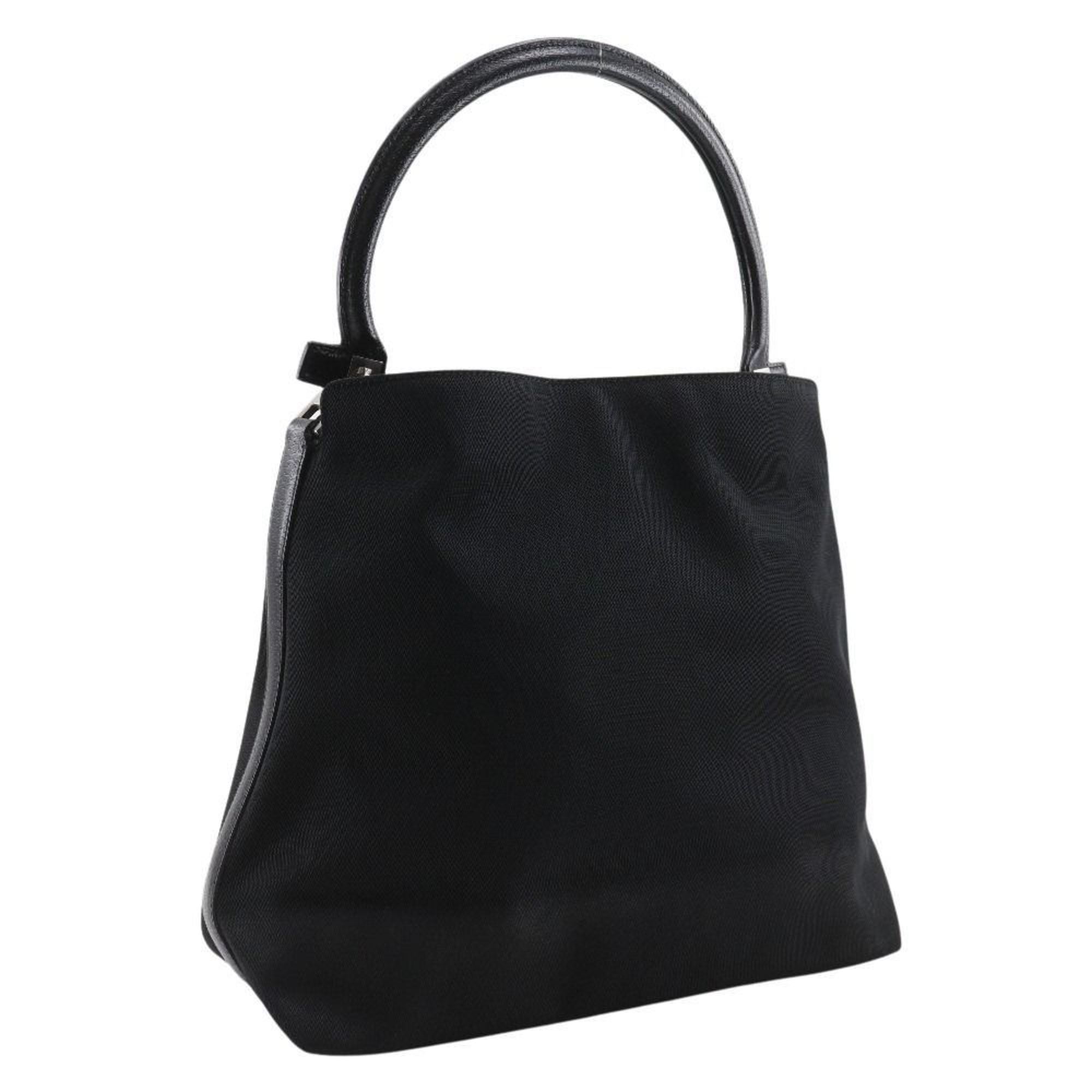 Salvatore Ferragamo Black Nylon Canvas Shoulder Bag (Pre-Owned)