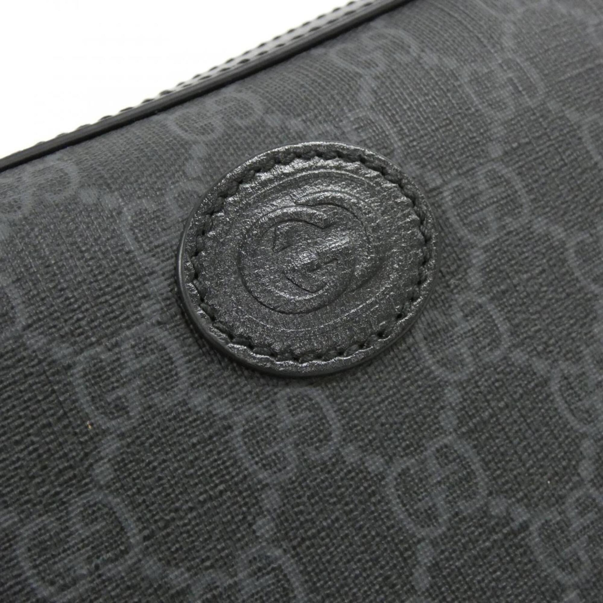 Gucci Black Gg Supreme Leather Shoulder Bag (Pre-Owned)