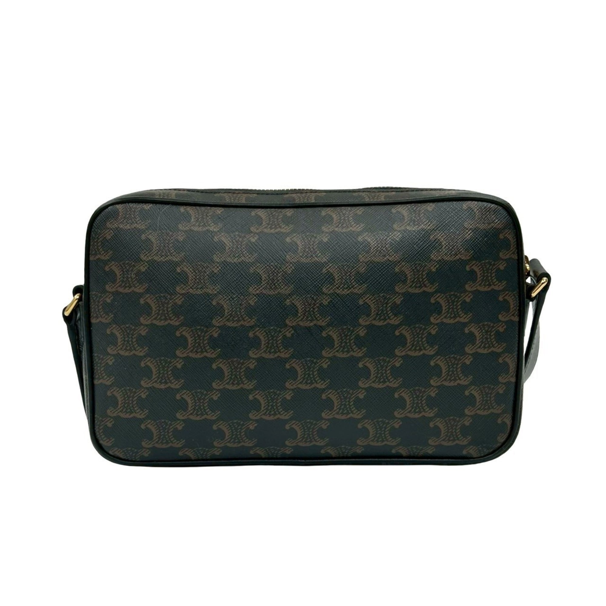 Celine Brown Leather Pvc Pochette Shoulder Bag (Pre-Owned)