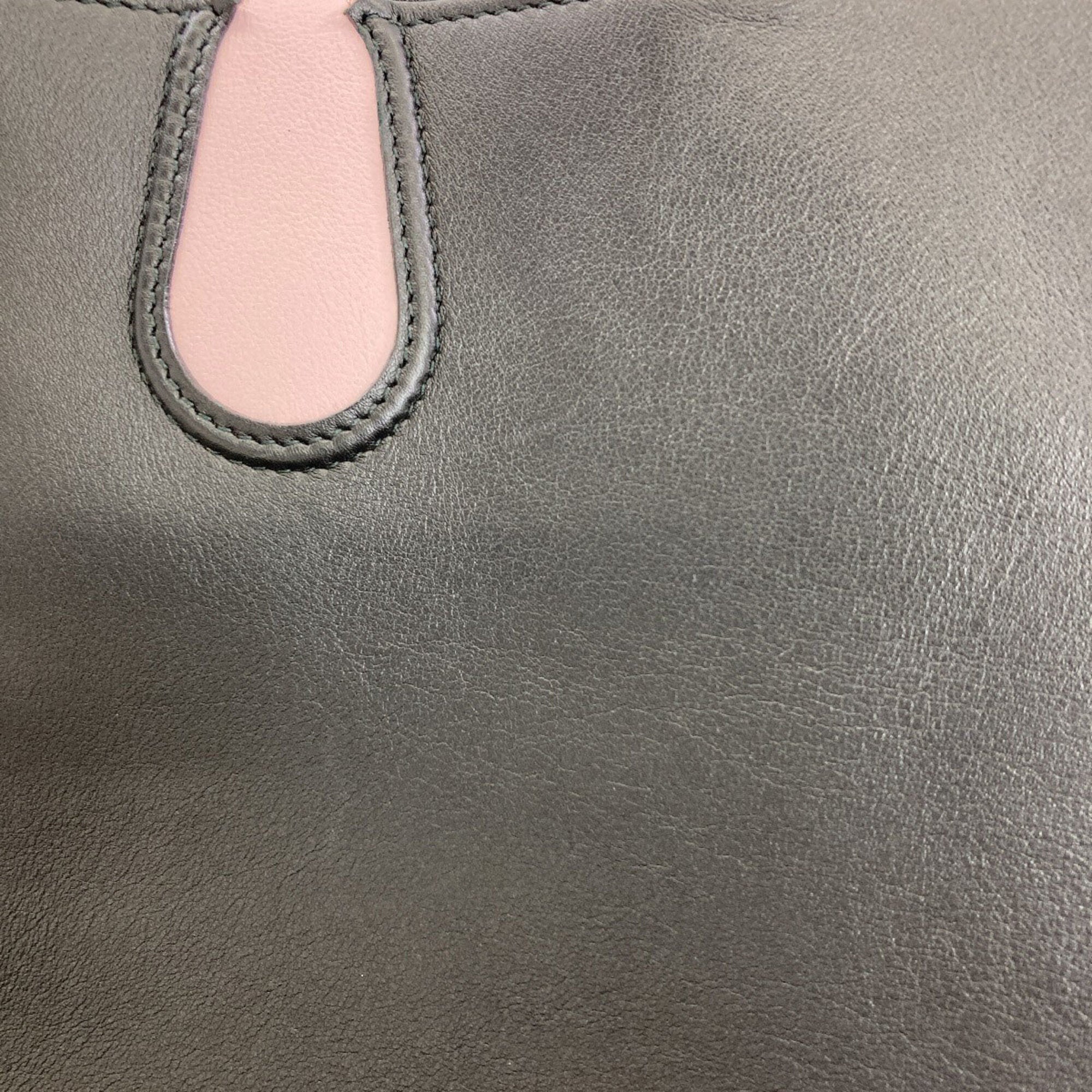 Christian Dior Black Pink Leather Tote Bag (Pre-Owned)