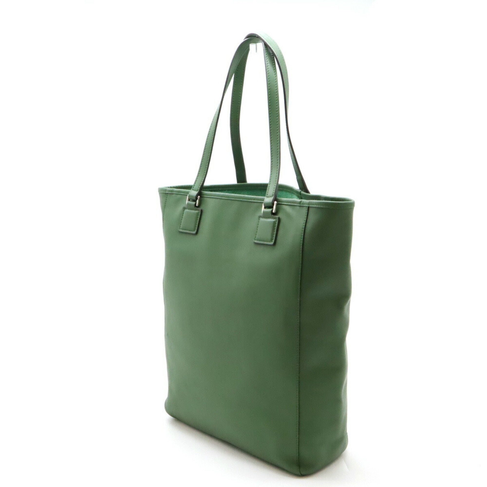Loewe Green Leather Shoulder Bag Tote Bag (Pre-Owned)