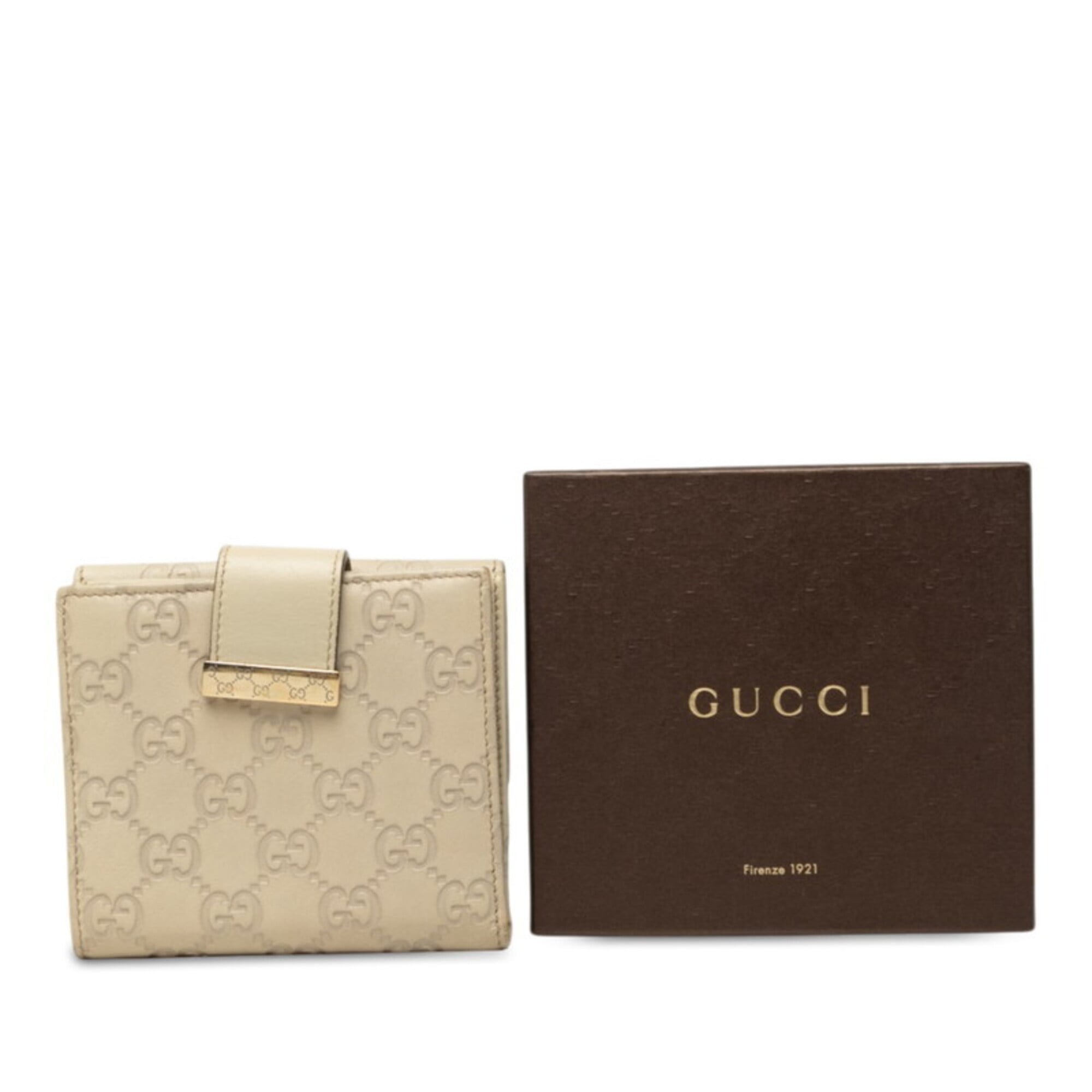 Gucci Ivory White Leather Wallet (Bi-Fold) (Pre-Owned)
