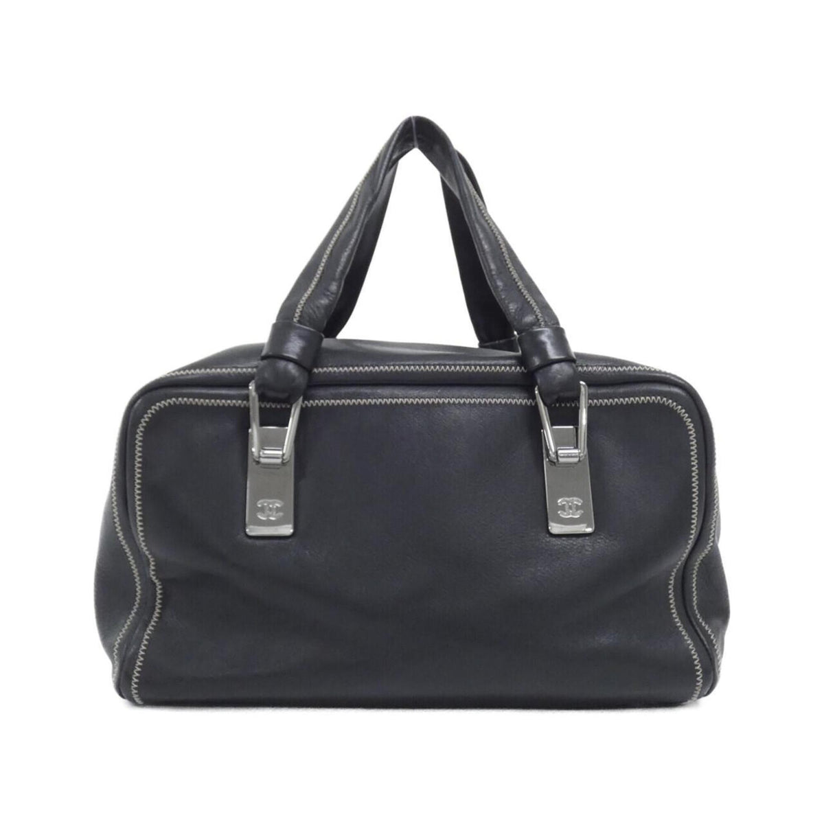 Chanel Black Leather Handbag (Pre-Owned)