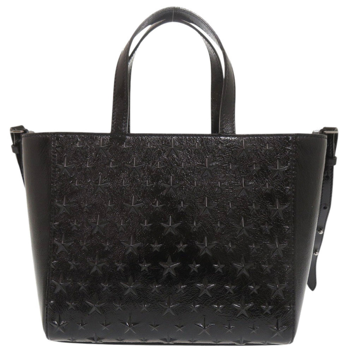 Jimmy Choo Black Patent Leather Handbag Shoulder Bag (Pre-Owned)