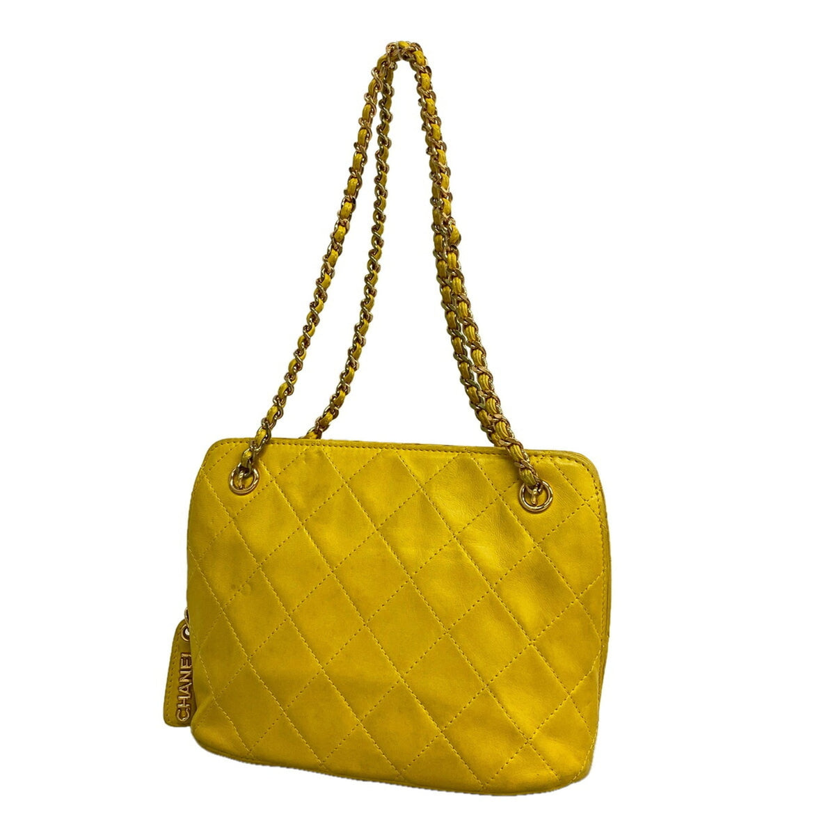 Chanel Yellow Leather Handbag (Pre-Owned)