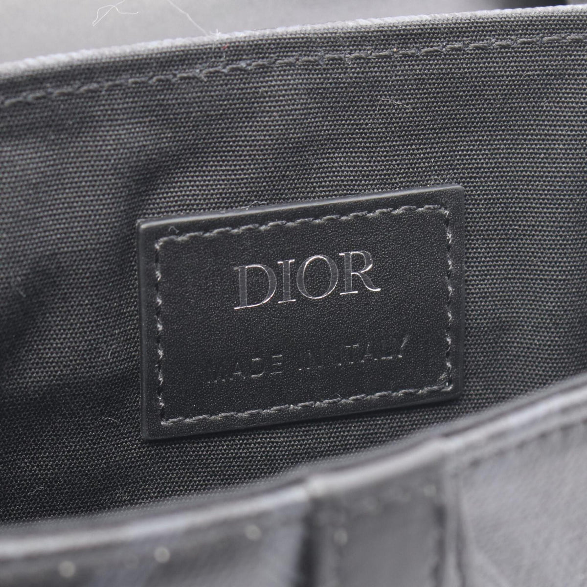 Christian Dior Black Gray Coated Canvas Pvc Leather Fanny Pack Handbag Saddle Bag (Pre-Owned)