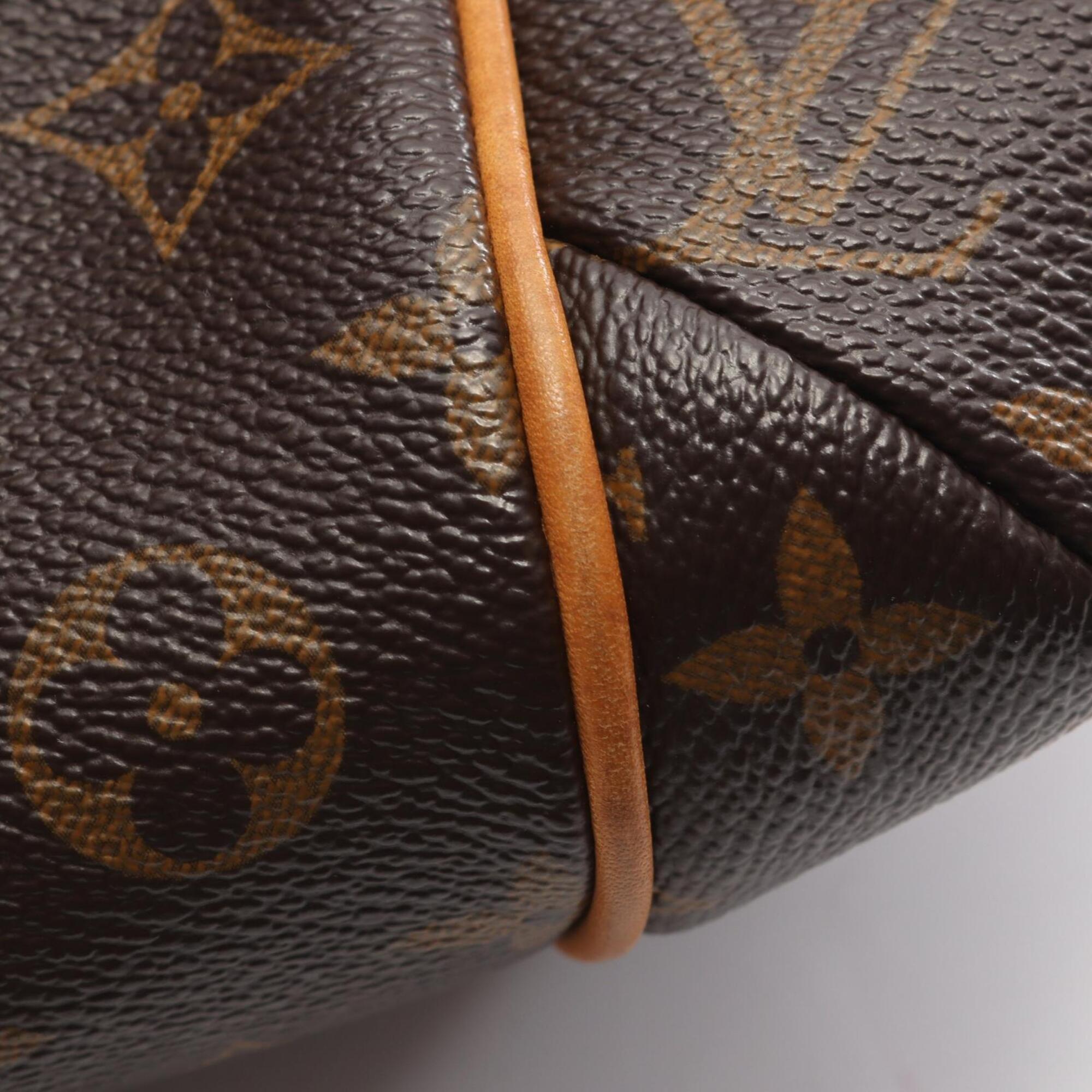 Louis Vuitton Brown Pvc Coated Canvas Leather Handbag Tote Bag (Pre-Owned)