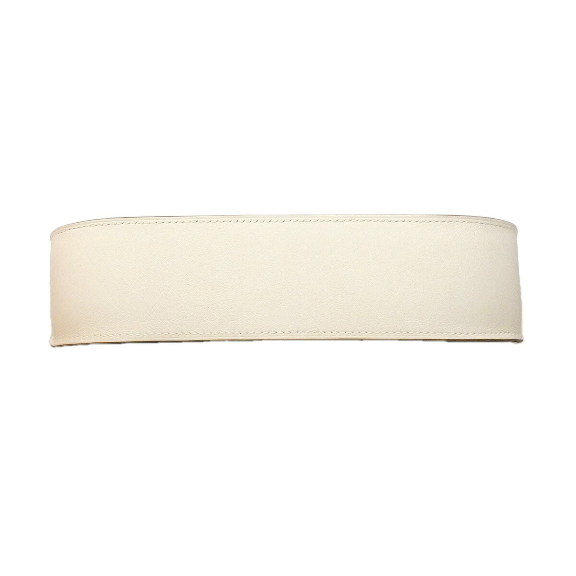 Hermes White Swift Leather Shoulder Bag (Pre-Owned)