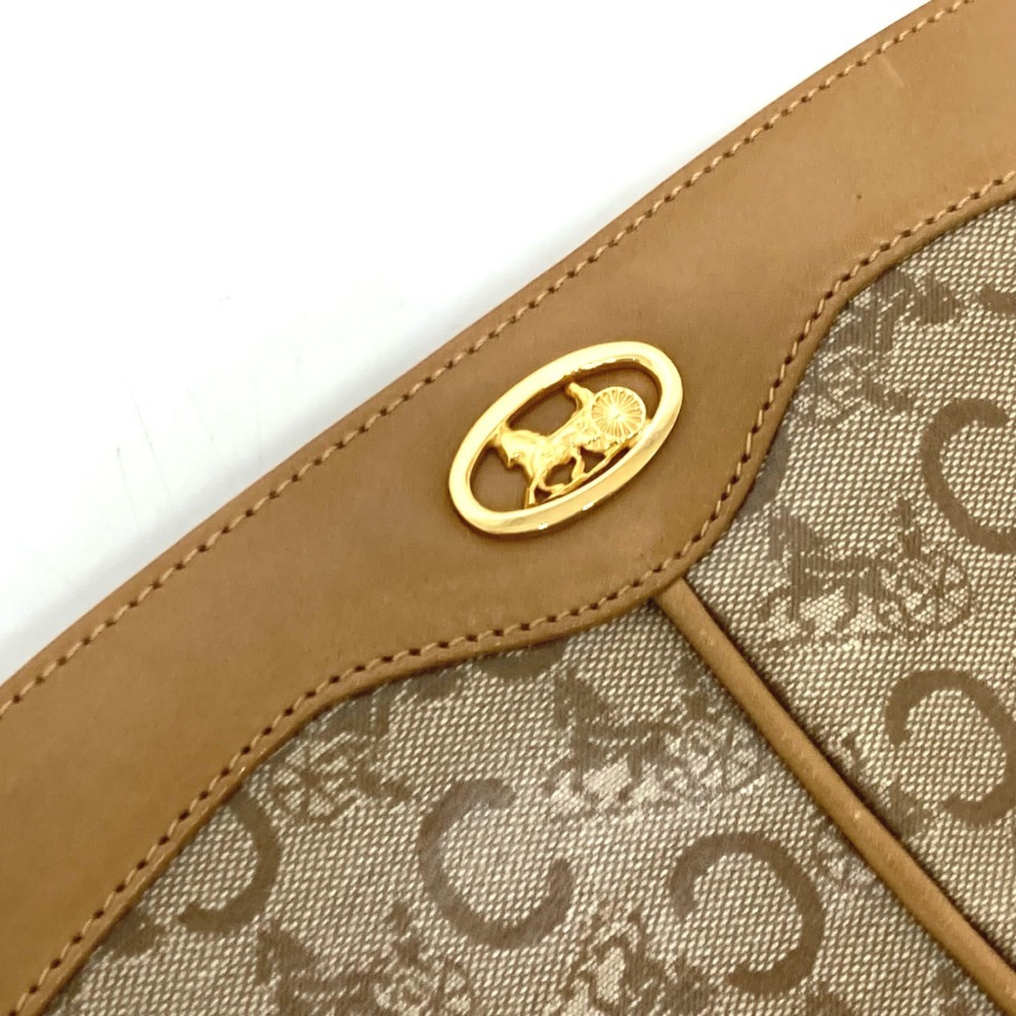 Celine Macadam Beige Pvc Leather Shoulder Bag (Pre-Owned)