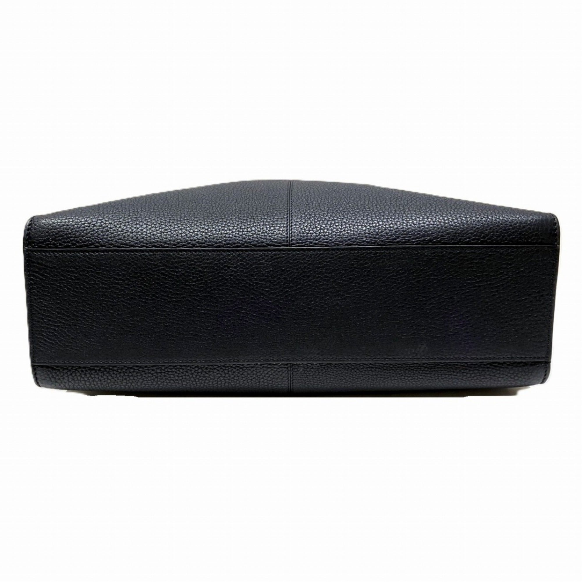 Fendi Peekaboo Navy Leather Shoulder Bag (Pre-Owned)