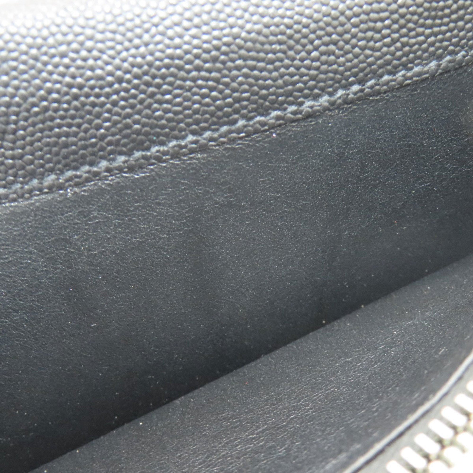 Yves Saint Laurent Black Leather Long Wallet (Bi-Fold) (Pre-Owned)