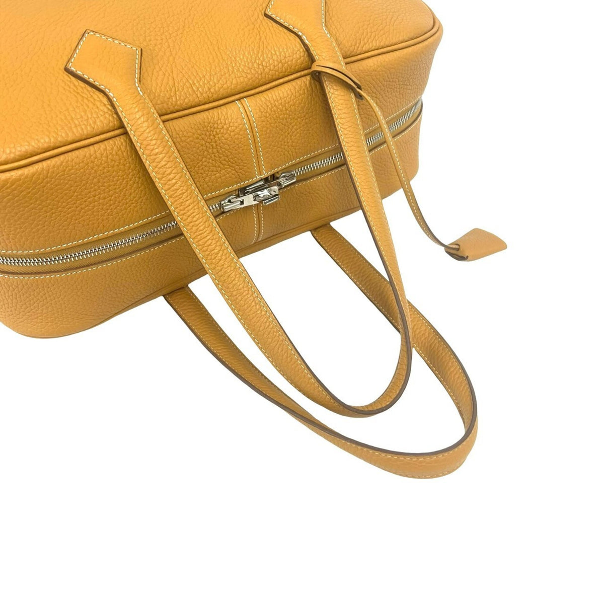 Hermes Brown Taurillon Clemence Leather Boston Bag Handbag (Pre-Owned)