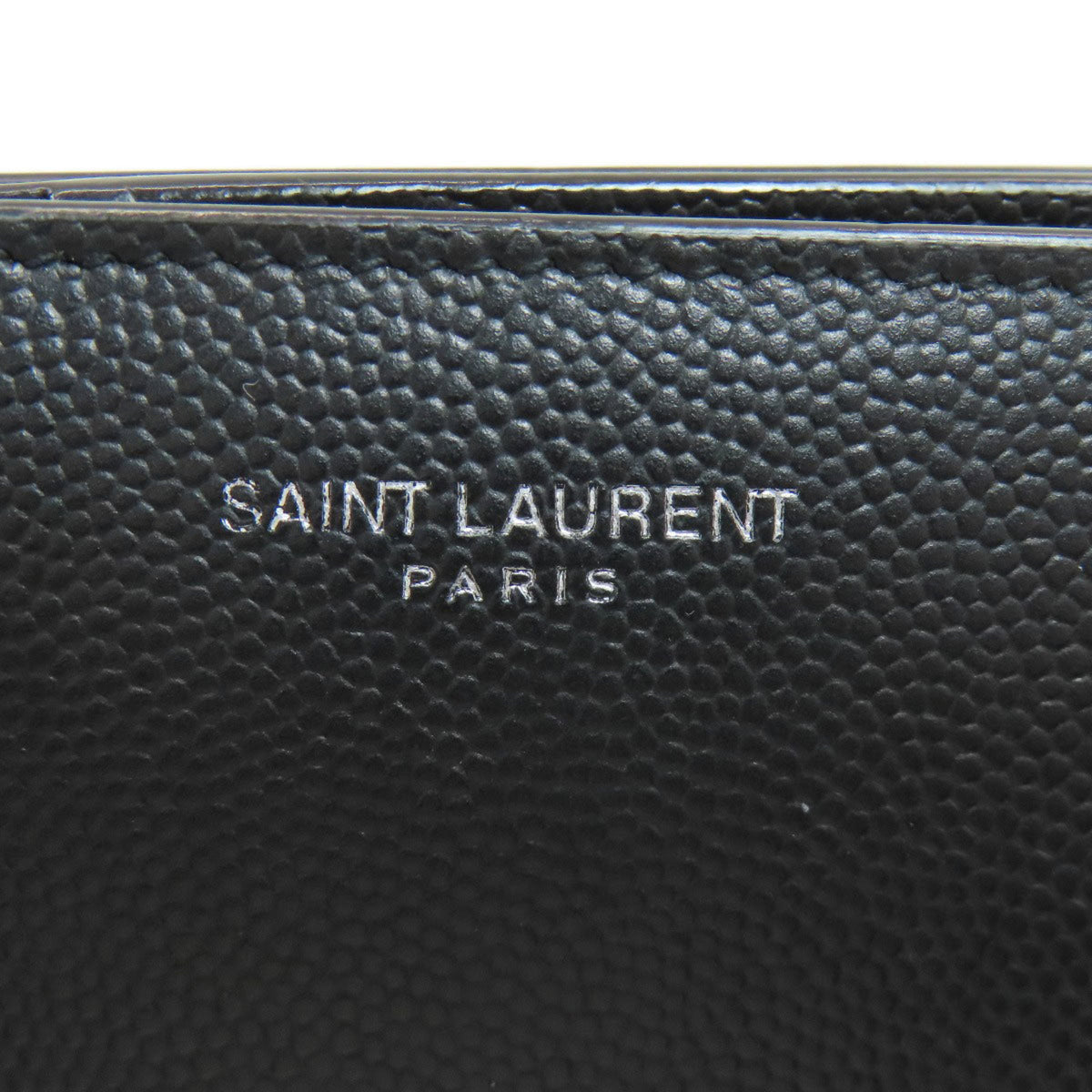 Yves Saint Laurent Black Leather Long Wallet (Bi-Fold) (Pre-Owned)