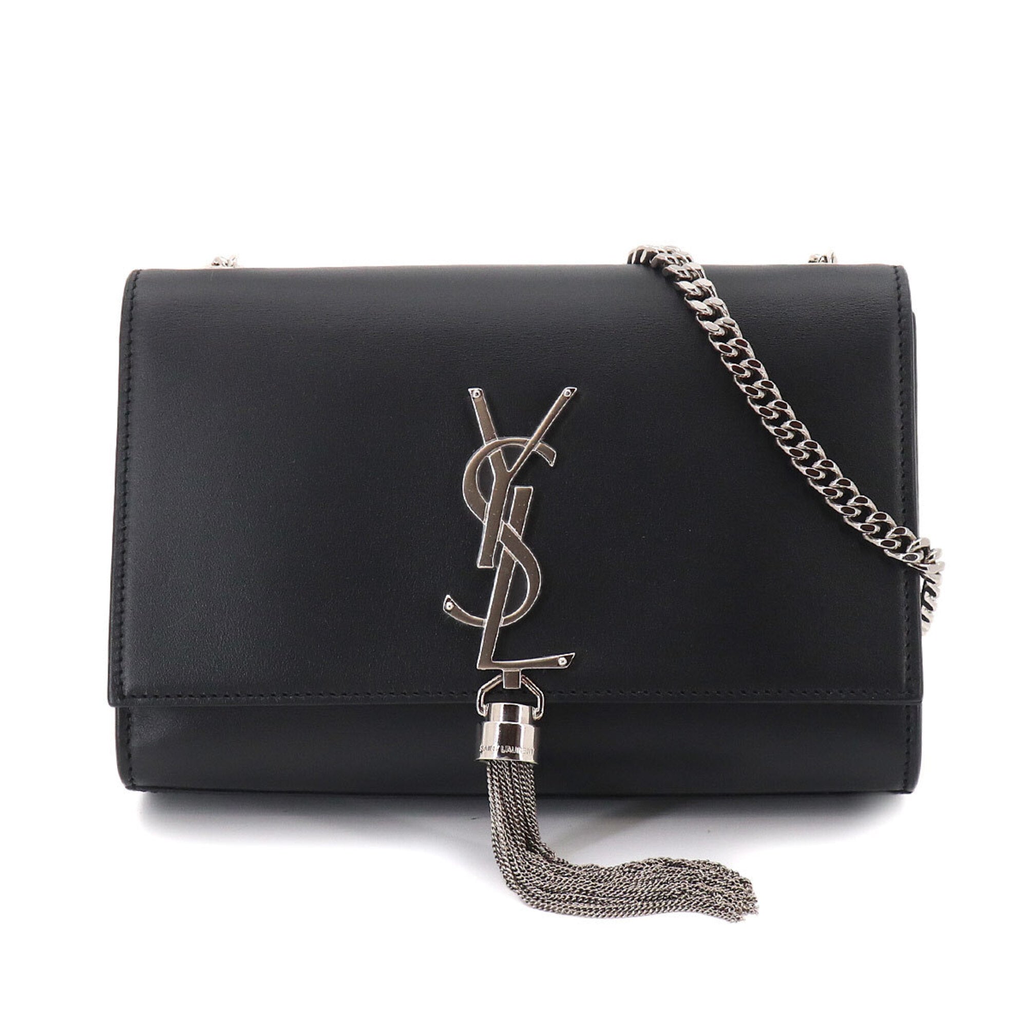 Saint Laurent Black Leather Handbag Shoulder Bag (Pre-Owned)