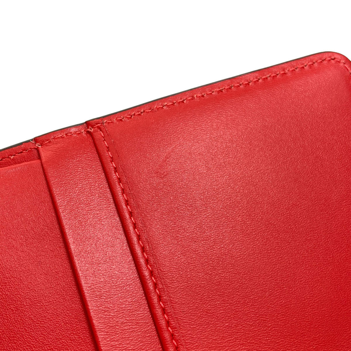 Christian Louboutin Black Red Color Leather Wallet (Bi-Fold) (Pre-Owned)