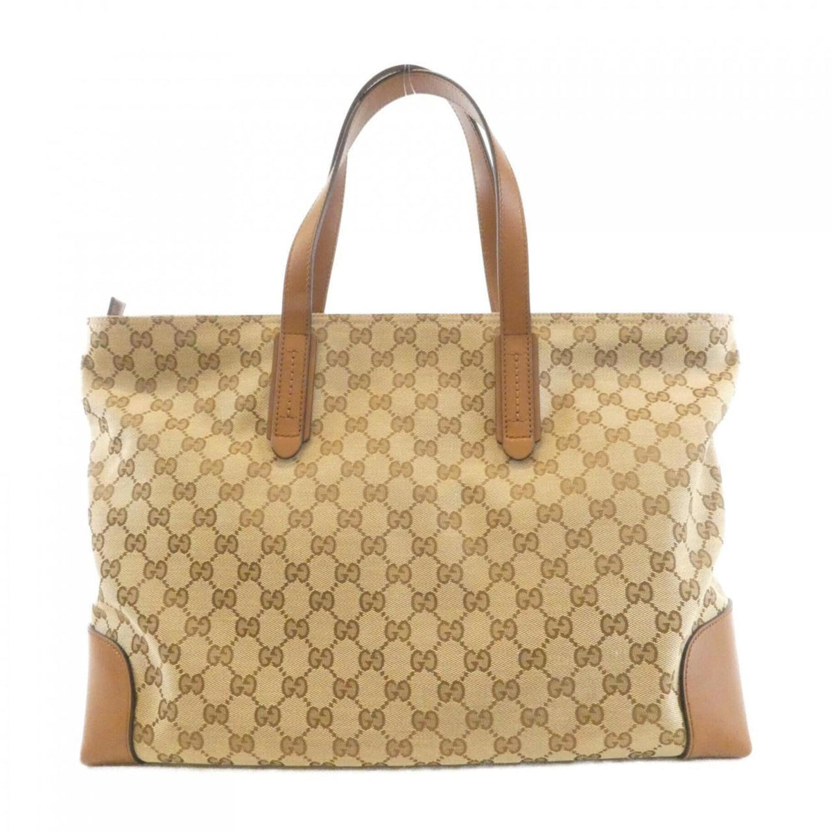 Gucci Beige Gg Canvas Handbag (Pre-Owned)