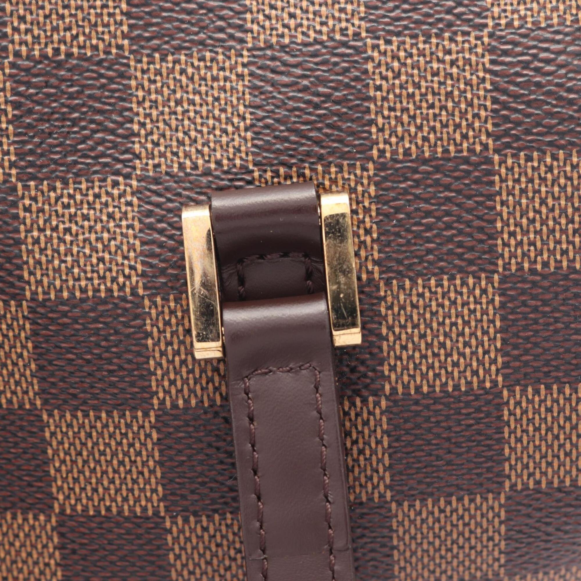 Louis Vuitton Brown Ebene Coated Canvas Damier Canvas Pvc Leather Handbag Pouch (Pre-Owned)
