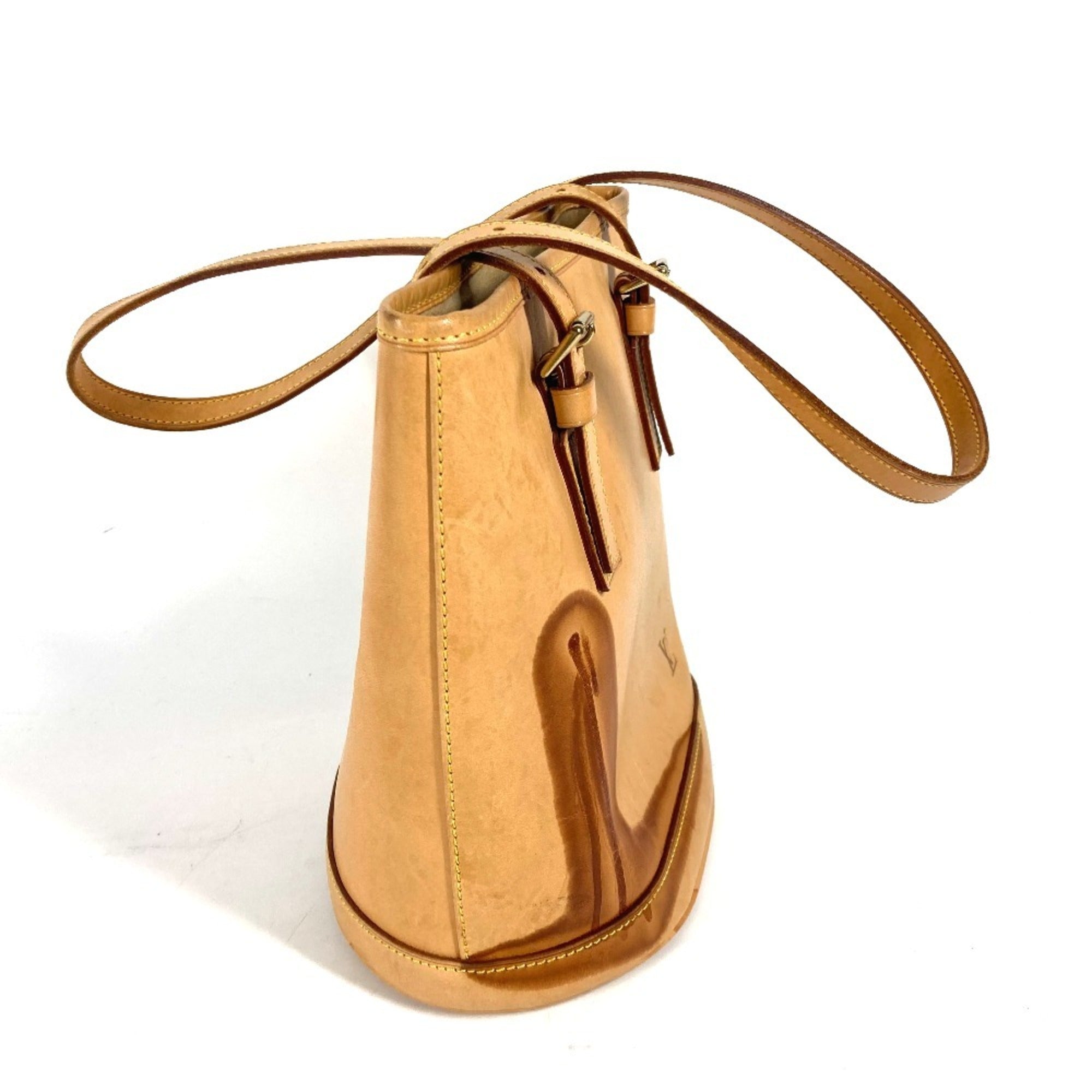 Louis Vuitton Beige Nomade Leather Shoulder Bag Tote Bag (Pre-Owned)
