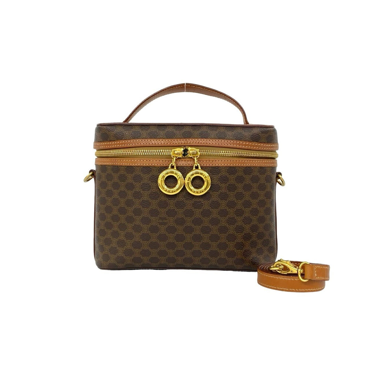 Celine Brown Pvc Leather Handbag Shoulder Bag (Pre-Owned)
