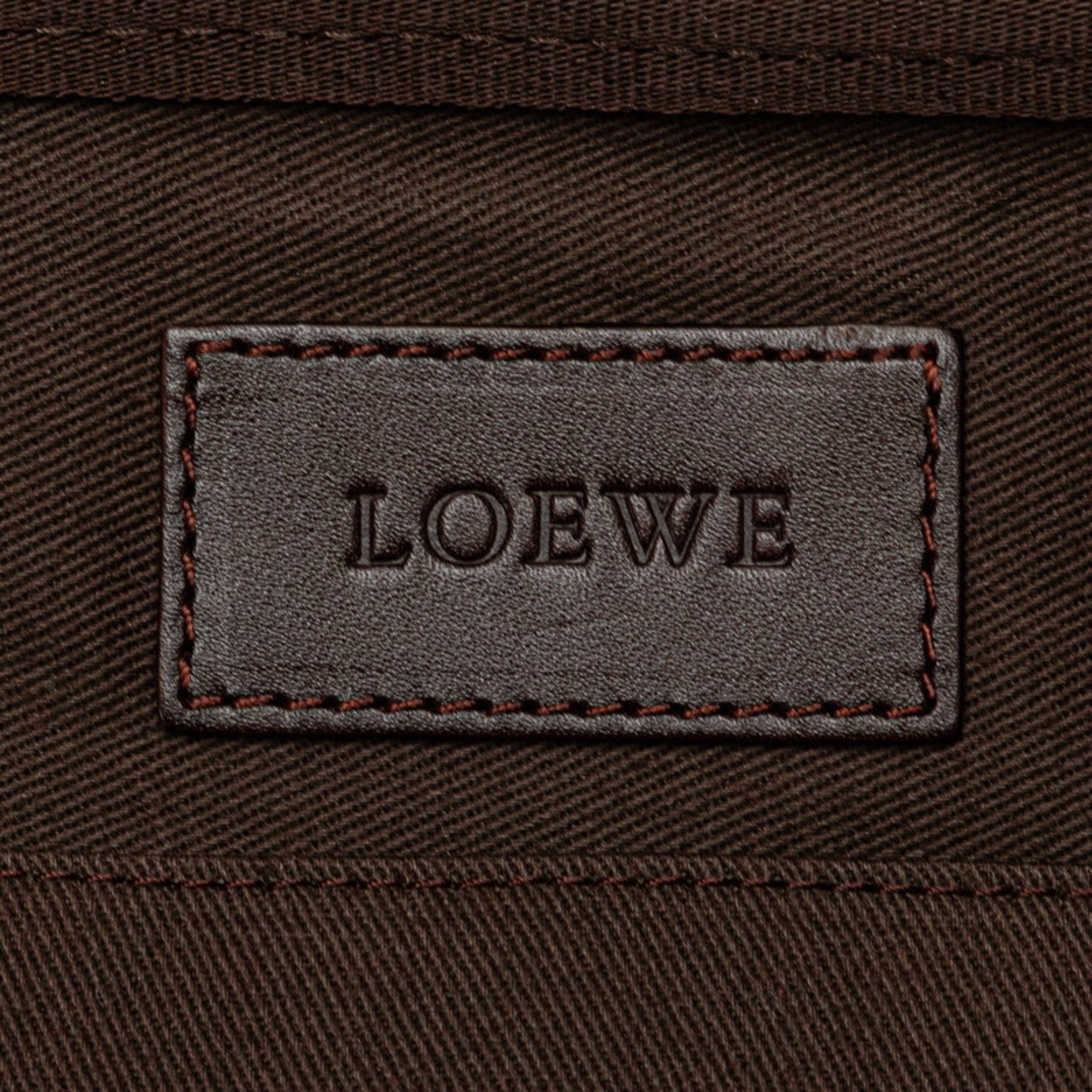 Loewe Black Brown Pvc Leather Clutch Bag (Pre-Owned)