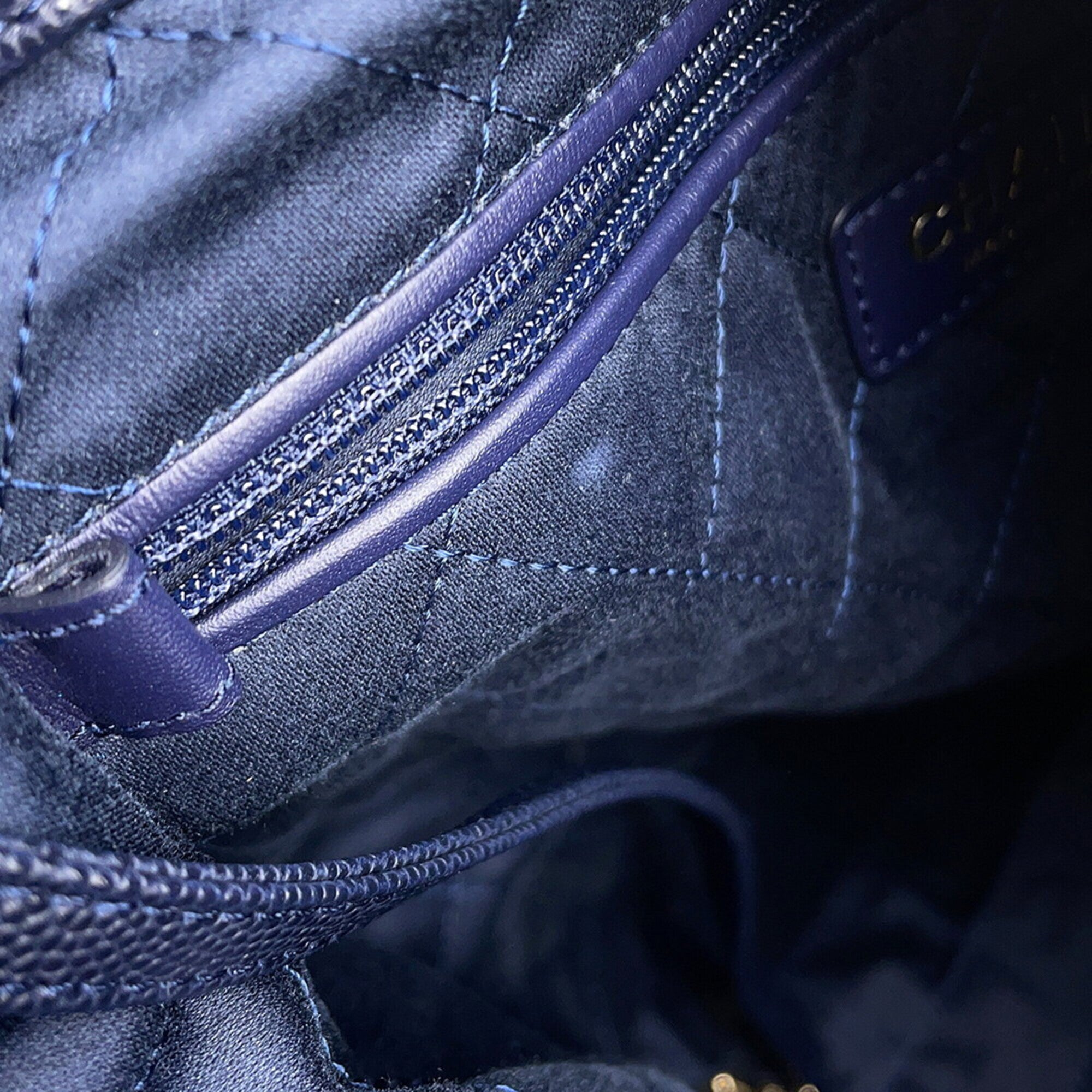 Chanel Navy Grained Calfskin Backpack (Pre-Owned)