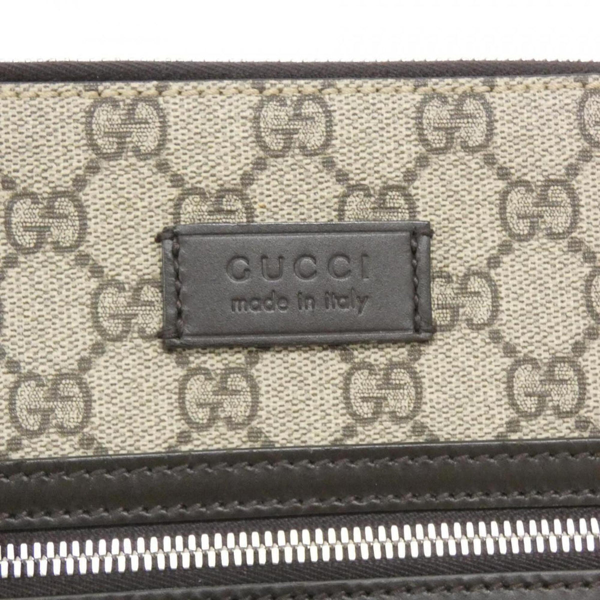 Gucci Beige Brown Gg Supreme Canvas Shoulder Bag (Pre-Owned)