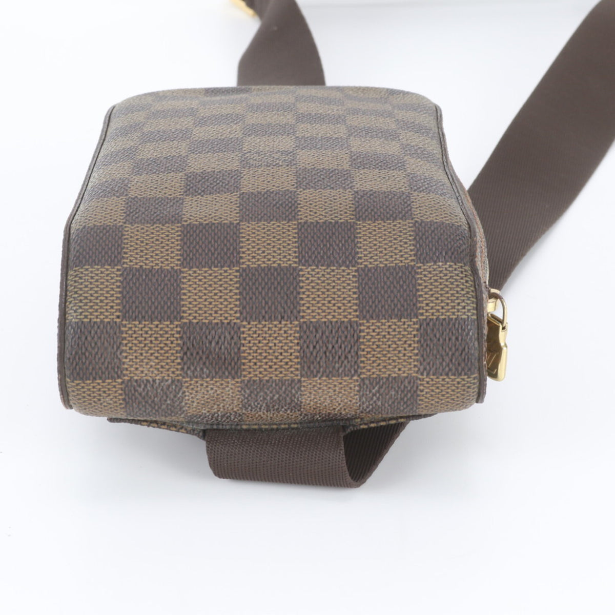 Louis Vuitton Ebene Leather Coated Canvas Pouch Sling Bag (Pre-Owned)