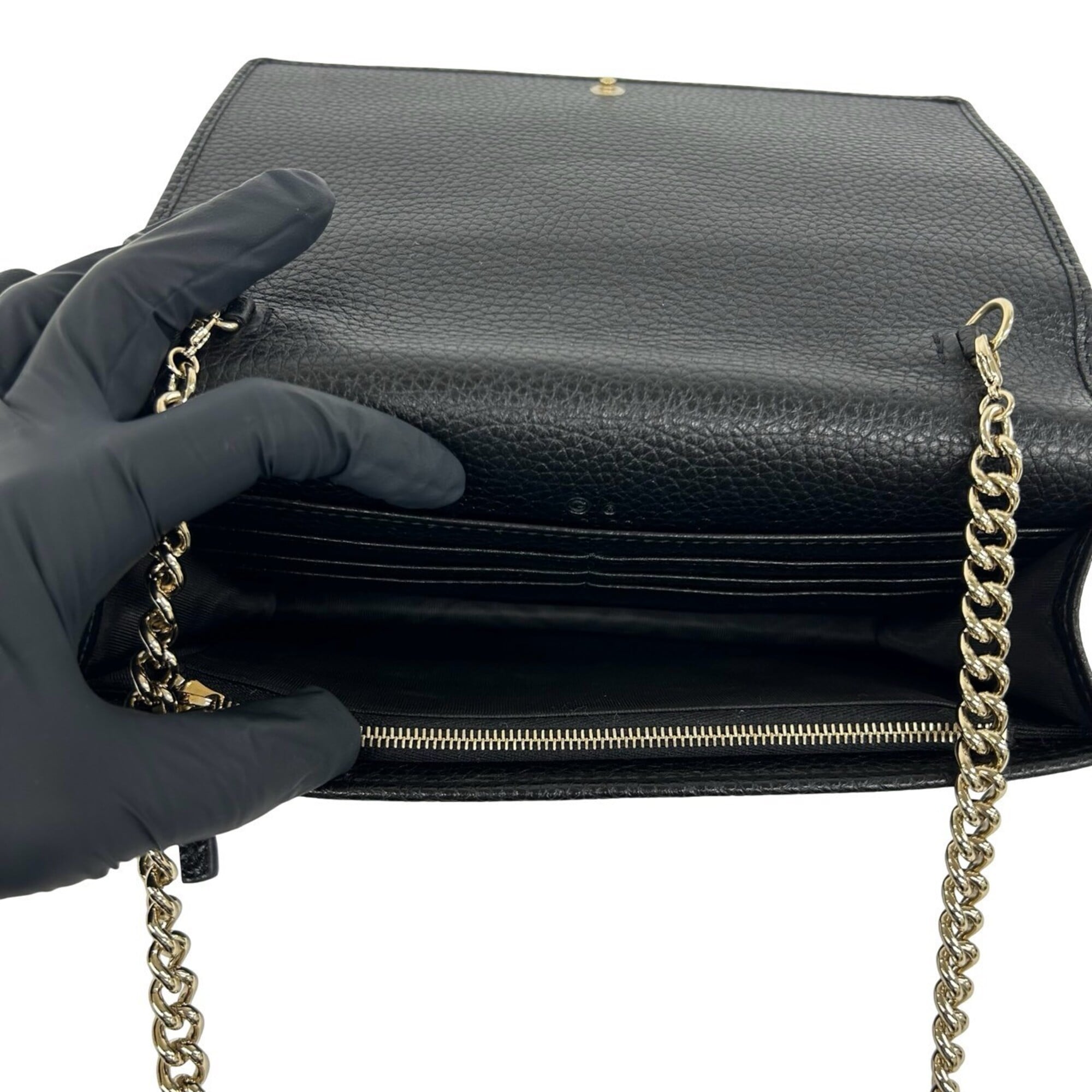 Gucci Black Leather Shoulder Bag (Pre-Owned)