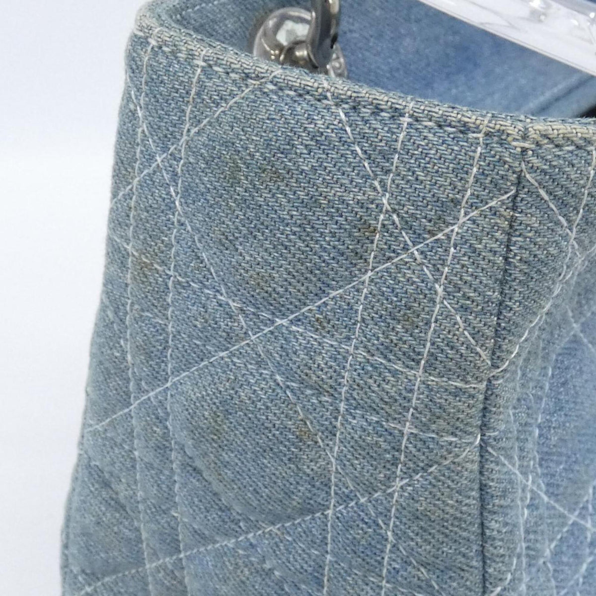 Christian Dior Lady Dior Light Blue Denim Handbag (Pre-Owned)