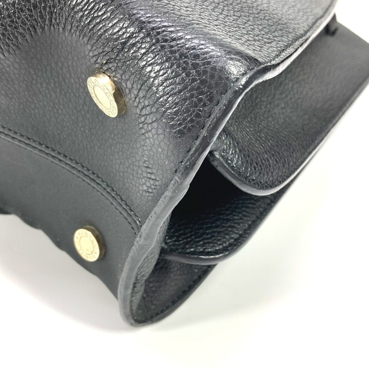 Bvlgari Black Leather Shoulder Bag Tote Bag (Pre-Owned)