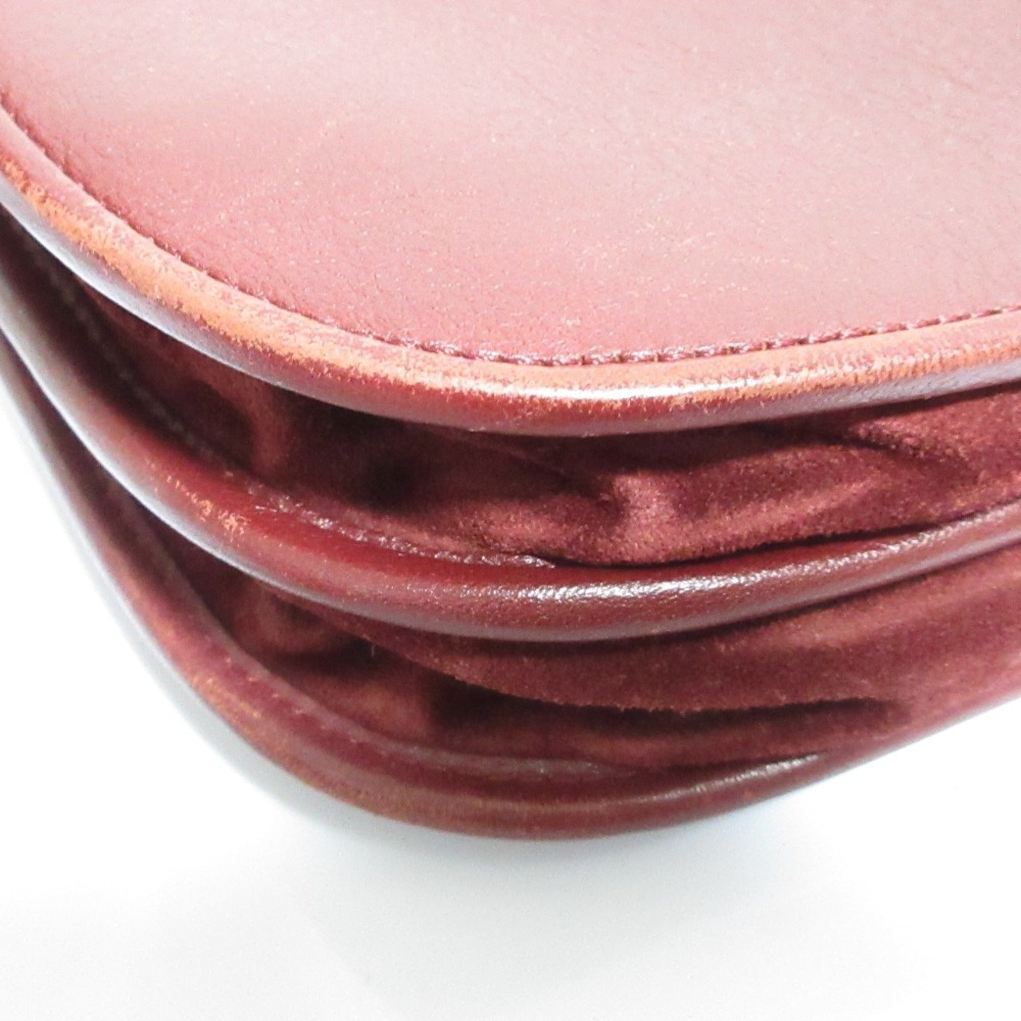 Cartier Bordeaux Leather Shoulder Bag (Pre-Owned)