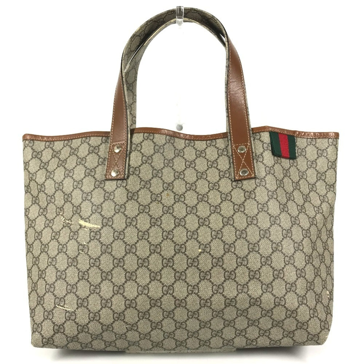 Gucci Beige Gg Supreme Canvas Shoulder Bag Tote Bag (Pre-Owned)